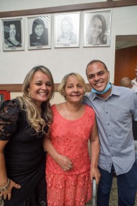 Vereadora Renata, sua mãe Maria Aparecida e presidente Felipinho