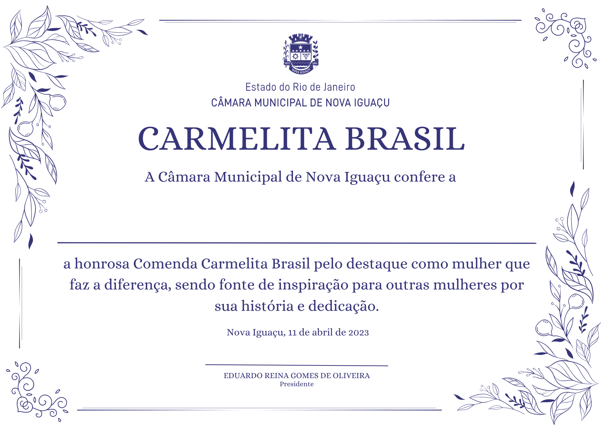 Imagem da medalha comendador soares