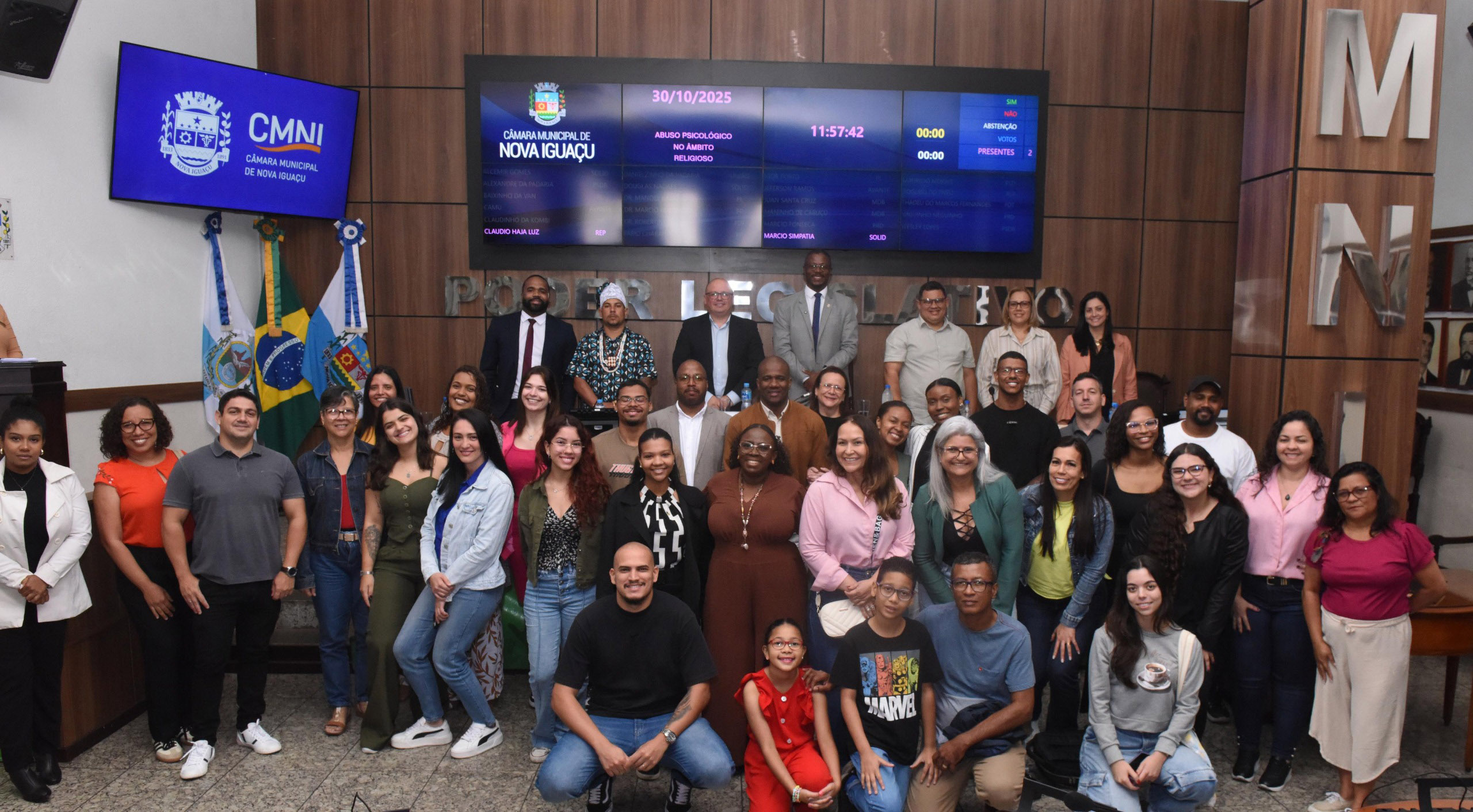 Registro dos participantes da audiência pública