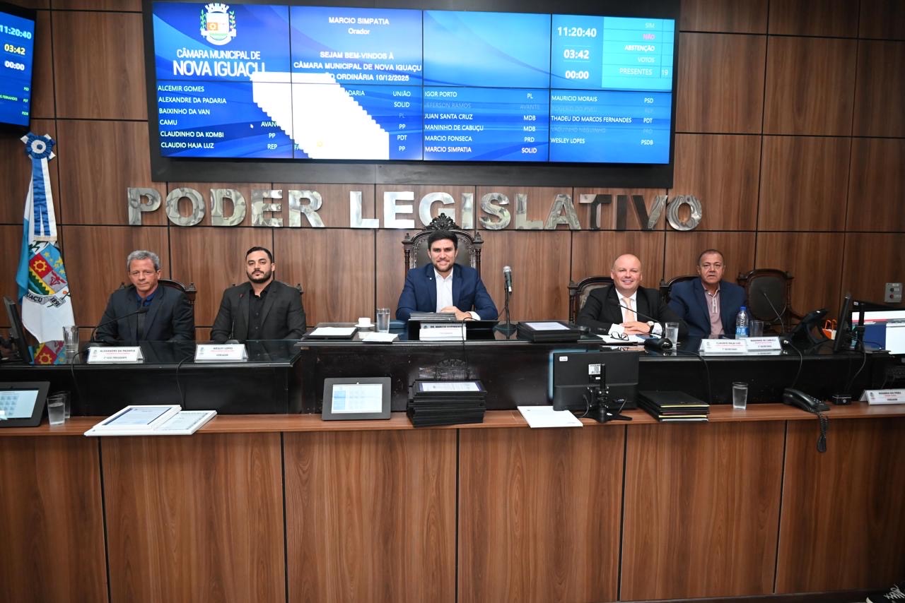 Vereadores Alexandre da Padaria, Wesley Lopes, Dr. Marcio, Claudio Haja Luz e Maninho de Cabuçu